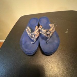 coach jasmine 9.5 blue flip flop sandal slipper
